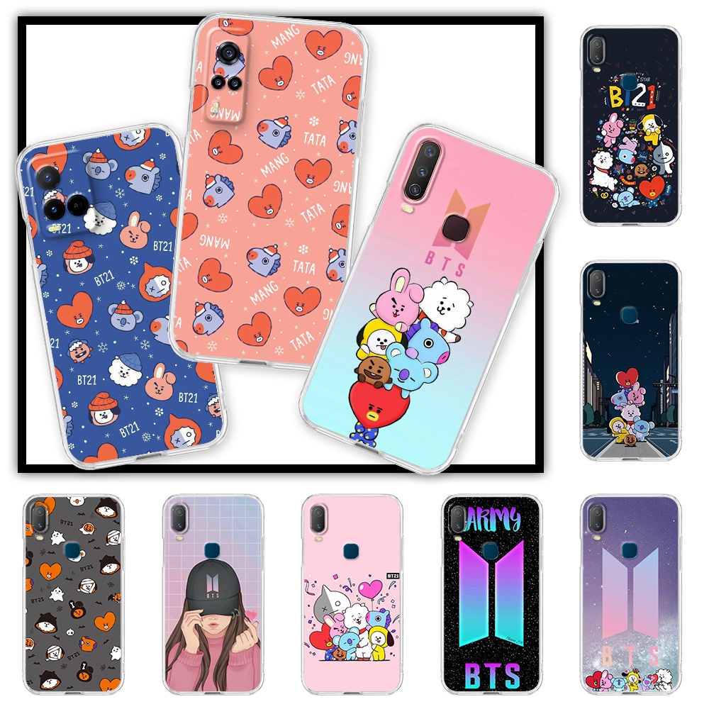 Ốp Điện Thoại Trong Suốt In Hình BT21 BTS Cho VIVO Y21 Y21S Y31 Y33S Y51 V21