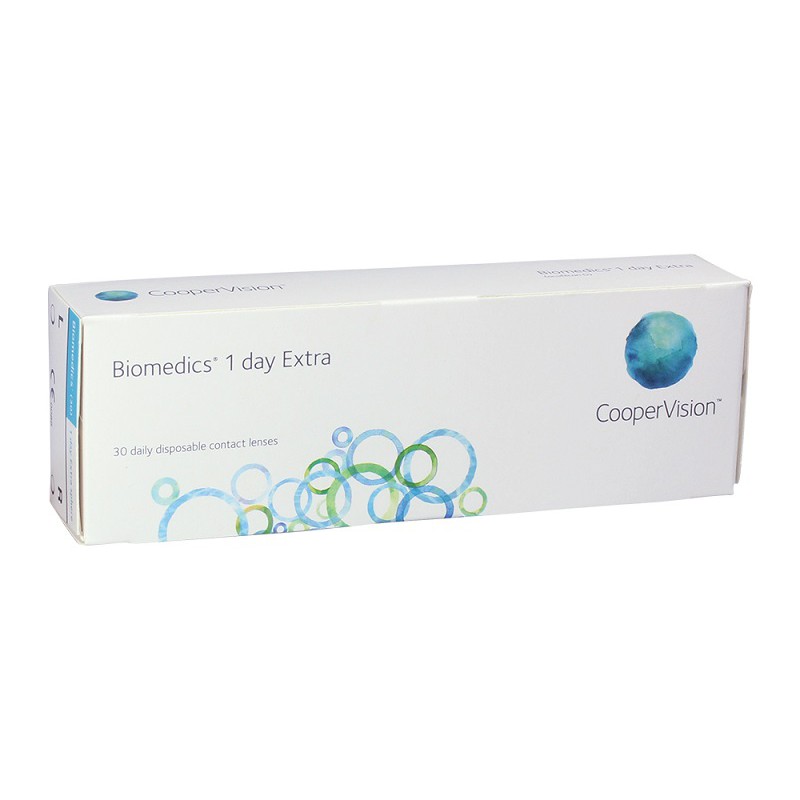 [Mua 1 Cặp] Kính Áp Tròng Cận Không Màu Dùng 1 Ngày BIOMEDICS 1 DAY EXTRA (Có Đến 10 Độ) - Lens Cận Trong Suốt Không Màu