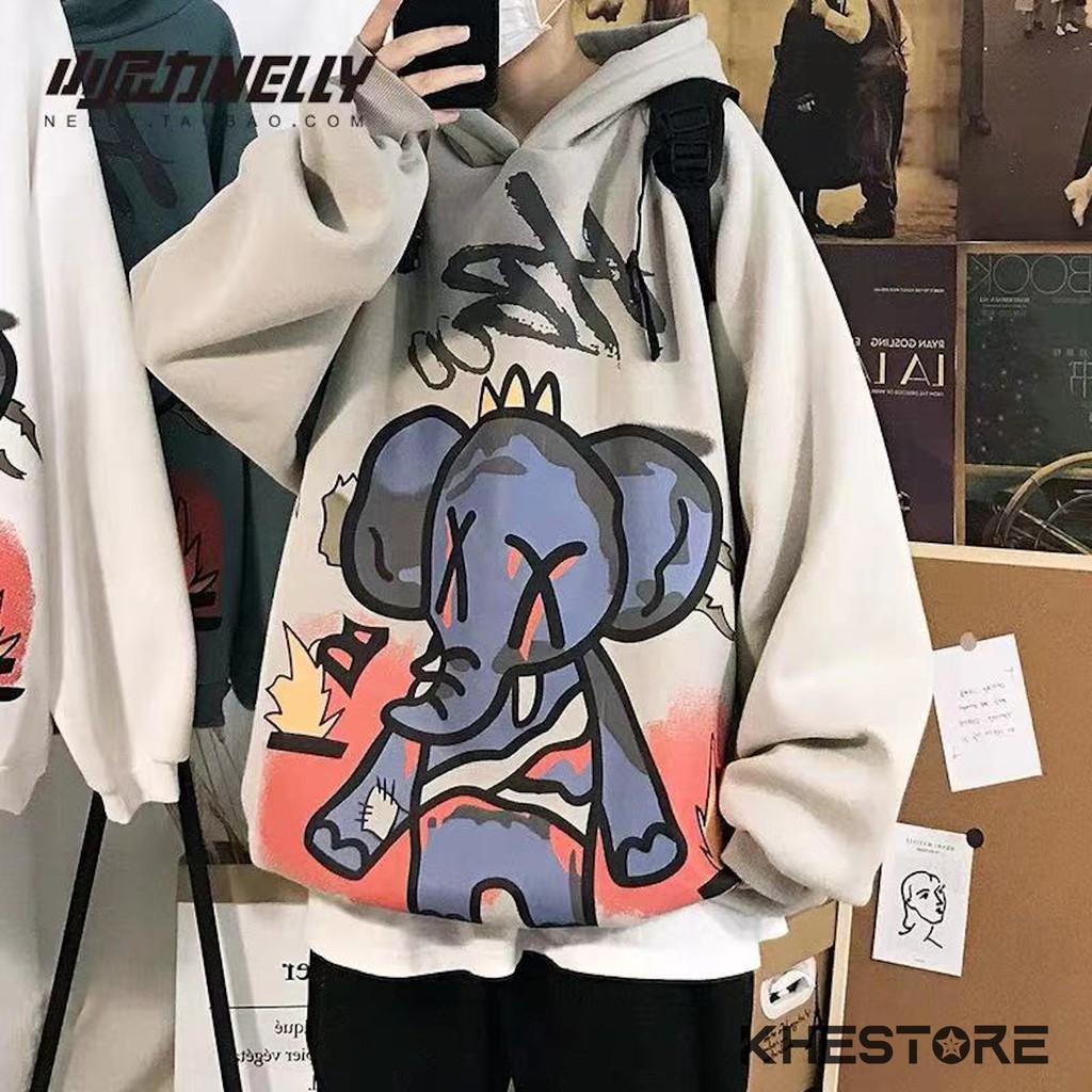 Áo Hoodie Khestore Con Voi , Áo Hoodie Nam Nữ From Rộng , Hoodie nỉ bông | BigBuy360 - bigbuy360.vn