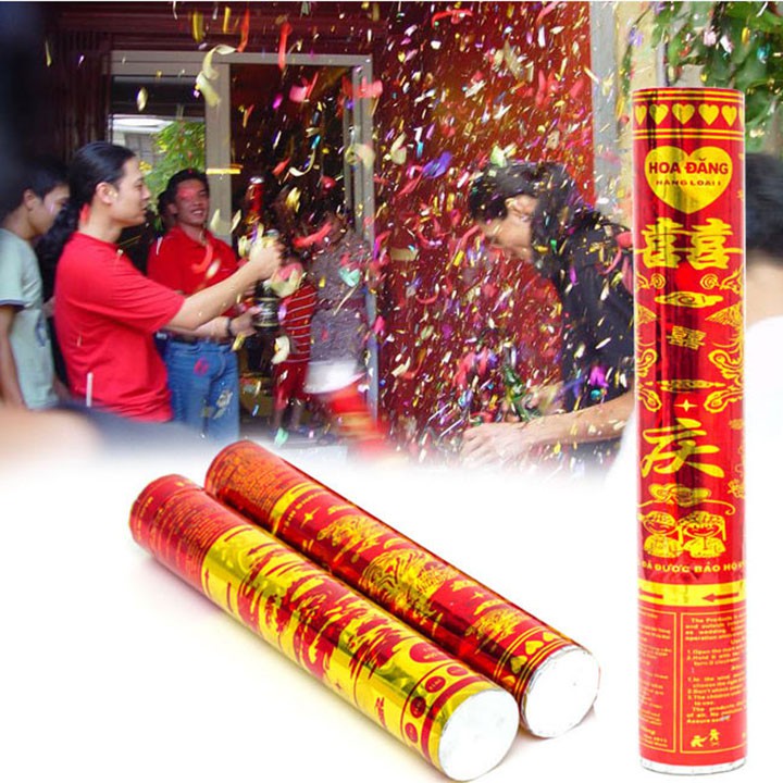 Quà tặng cực sốc Pháo Hoa Ống Giấy Kim Tuyến 60 - 80cm Tặng ngay Kính Mát cực tốt khi mua 6 cây