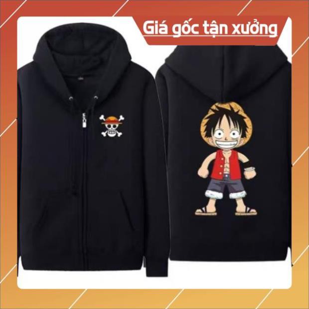 XẢ KHO -  SALE- ( RẺ VÔ ĐỊCH) Áo Khoác Nỉ Ấm One Piece Mũ Rơm '- áo cực chất  - SP bán chạy