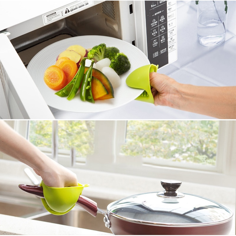 Găng Tay Nhấc Nồi Cách Nhiệt Làm Bằng Silicon