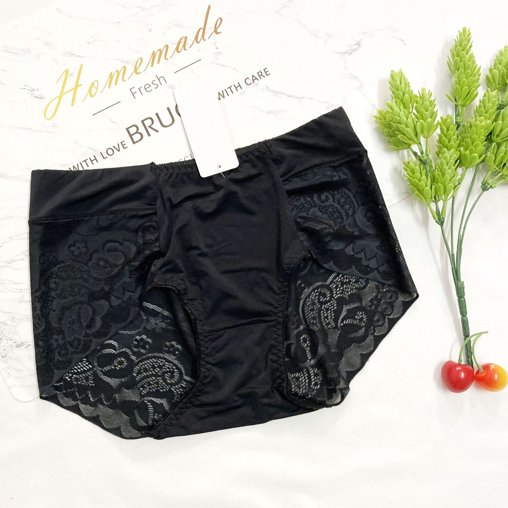 Quần lót nữ Freesize cỡ XXL 50-60kg thun lạnh phối ren - LƯNG CAO - QL3255