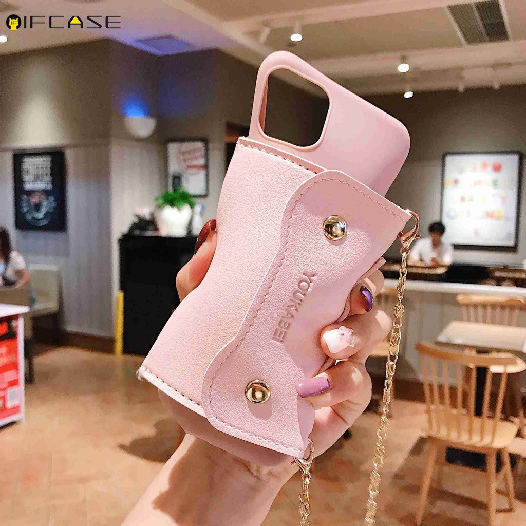 Ốp Điện Thoại Màu Trơn Có Ví Da Đựng Thẻ Cho OPPO A94 A93 A74 A35 A54 A15 A15s Reno 5 Pro 5Z 4G 5G Reno 6 Lite Realme C21 C20