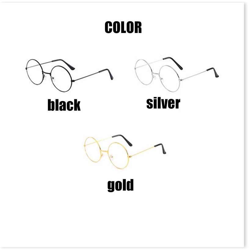 Kính mắt gọng tròn kim loại phong cách Harry Potter