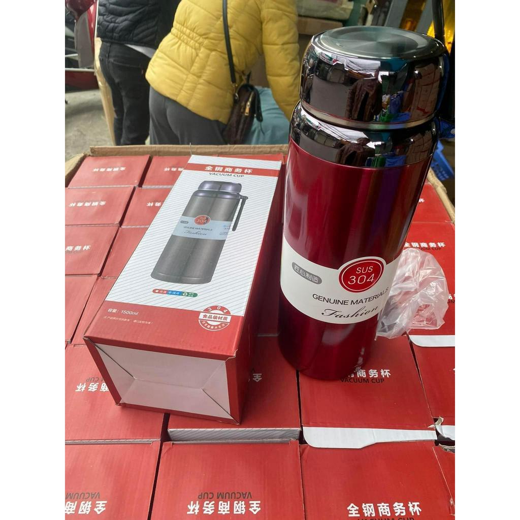 Bình giữ nhiệt 1,2L, mẫu mới vỏ đỏ
