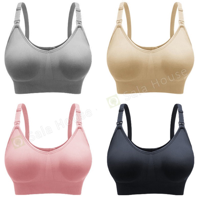 Áo lót cho con bú chống chảy xệ KHÔNG GỌNG - Áo Ngực Bầu vải Nilit Softex Siêu Mềm Mịn cho mẹ bầu và sau sinh - AL01