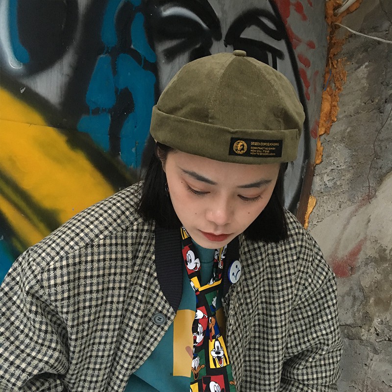 Mũ nồi beret Unisex nhung Phong cách Hiphop Nón nồi Beret Nam nữ Thời trang Hàn Quốc