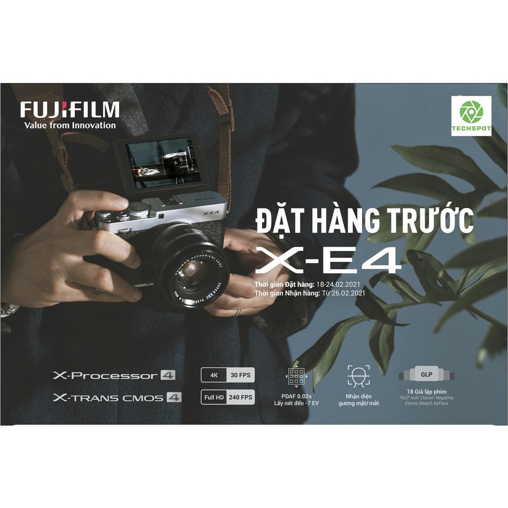 Máy Ảnh Fujifilm X-E4 - Chính Hãng Fujifilm Việt Nam- Bảo Hành Toàn Quốc 24 Tháng