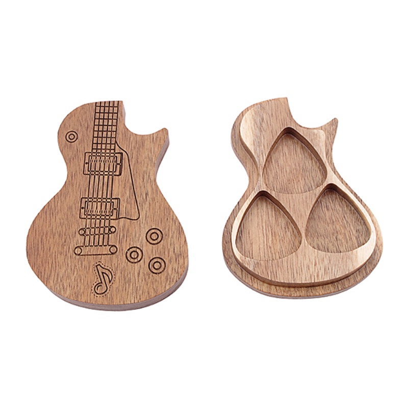 Hộp Đựng Miếng Gảy Đàn Guitar Di Động Màu Trơn Có Thể Tái Sử Dụng