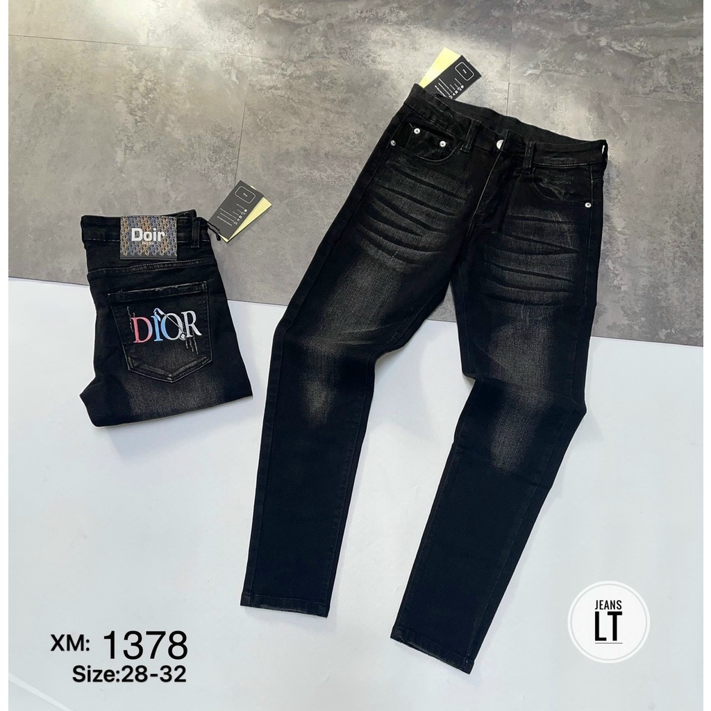 Quần jean nam cao cấp vải jean dày,co giãn,chuẩn form,sang trọng thêu logo cao cấp -tara_shop96
