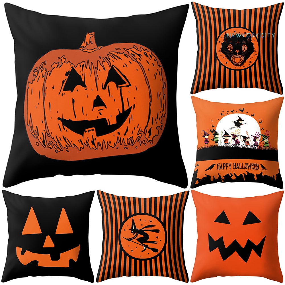 Vỏ Gối In Hình Chủ Đề Halloween Độc Đáo Ốp