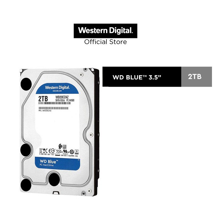 Ổ cứng HDD WD Blue 2TB 3.5&quot; SATA 3 - WD20EZAZ