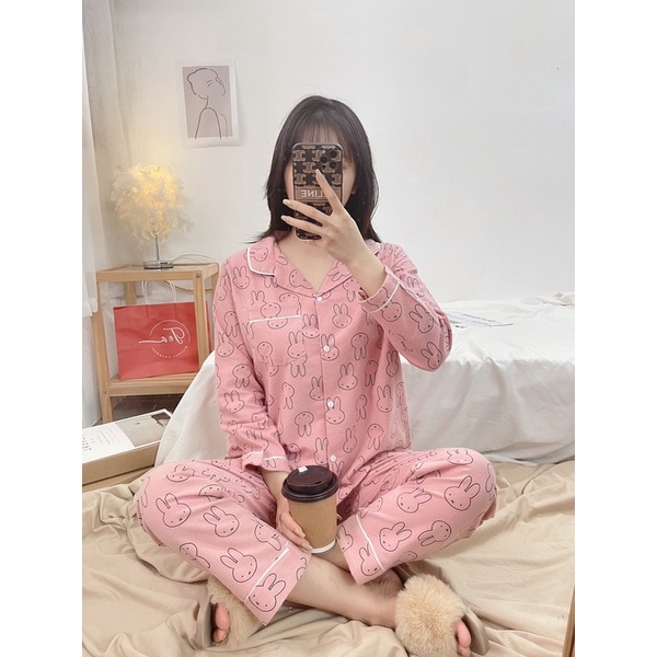 Bộ mặc nhà chất thô dạ Tea Store  họa tiết dễ thương | BigBuy360 - bigbuy360.vn
