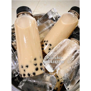 Set 10 chai nhựa 330ml nắp đen miệng rộng