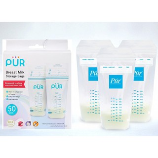 Túi trữ sữa Pur hộp 50 túi Thái Lan 250ml túi