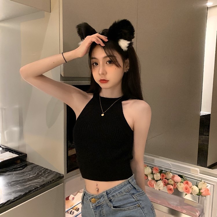 Áo sát nách dệt kim ZHELIHANGFEI ôm dáng gợi cảm cho nữ