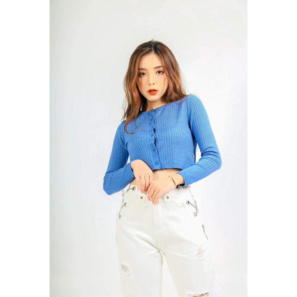 Áo len cổ tròn tay dài CCHAT