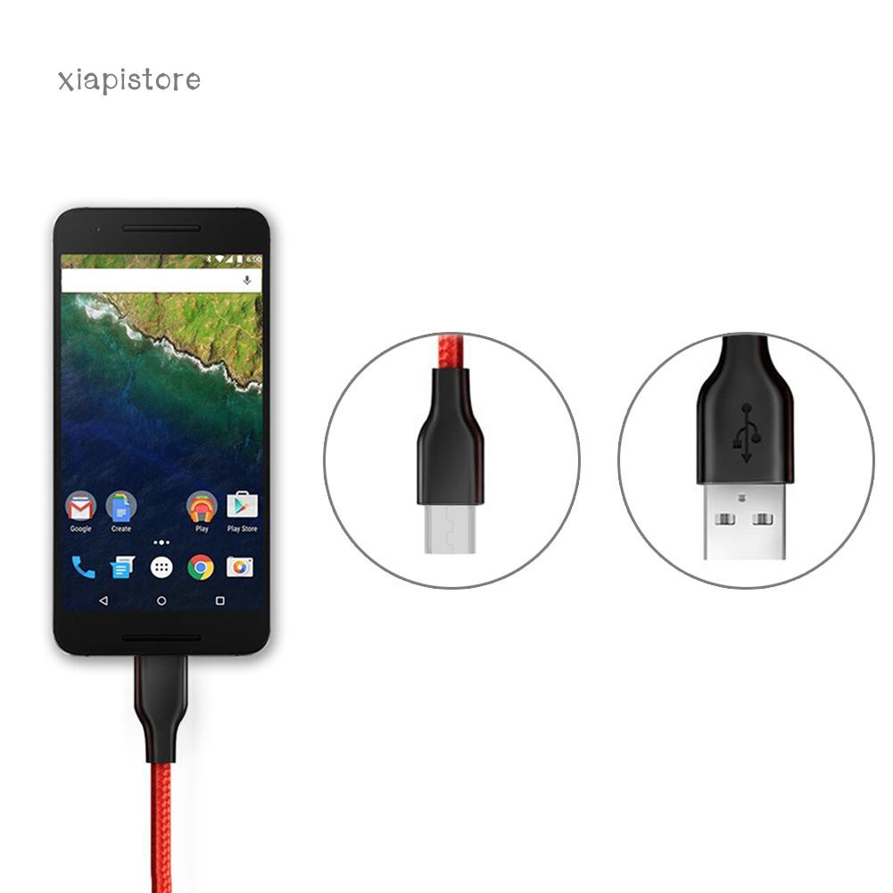 Cáp Sạc Micro Usb / Type C Dạng Dây Dù 1M Cho Điện Thoại