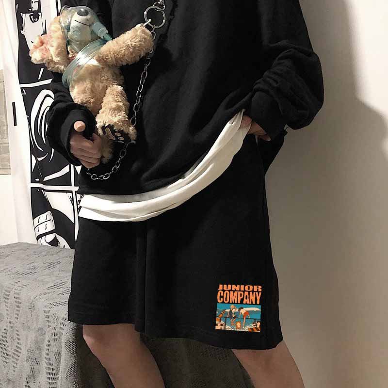 ❤️ BAO CHẤT ❤️ Quần short lững nam nữ thời trang bigsize, sọt đùi chất da cá in JUNIOR COMPANY