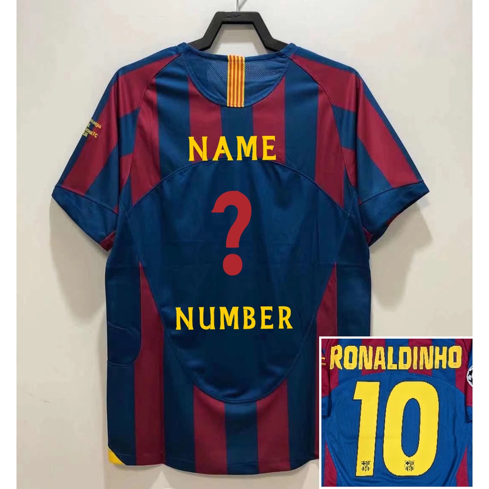 Áo Thun Bóng Đá Số 05-06 Barcelona Phong Cách Vintage