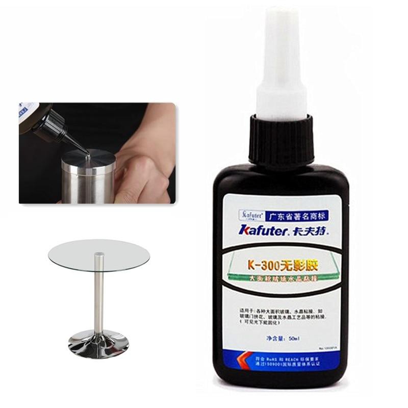 Chai 50ml Keo (UV K-300) trong suốt dán thủy tinh/ pha lê/ mica đa dụng