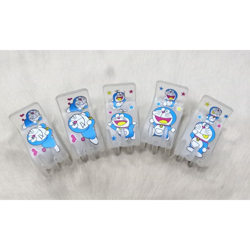 [Mã FAMAYFA giảm 10K đơn 50K] Kẹp Càng Cua 5 Răng Trắng Trong,Trắng Mờ Hình Doraemon