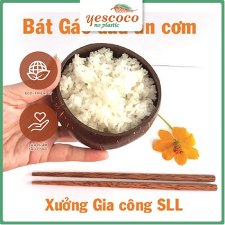 Bát gáo dừa dùng ăn cơm size 9-11cm | Xưởng gáo dừa Yescoco