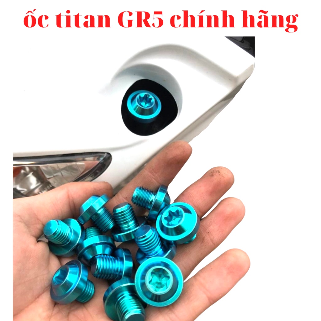Ốc titan gr5 lắp chân gương xịn ren thuận nghịch gắn các loại xe