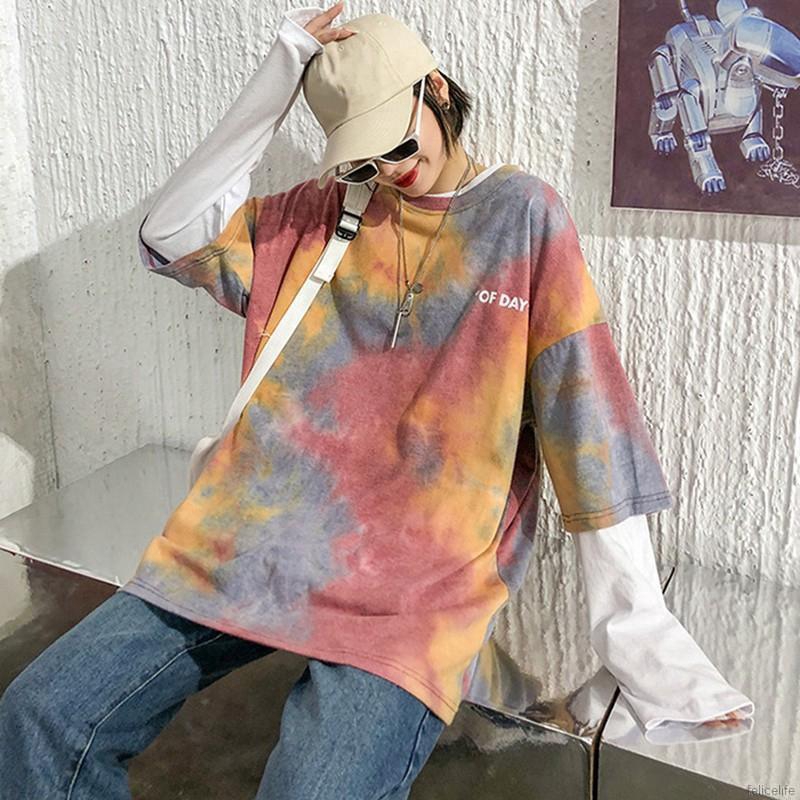 Áo Thun Tay Ngắn Cổ Tròn Dáng Rộng Đơn Giản