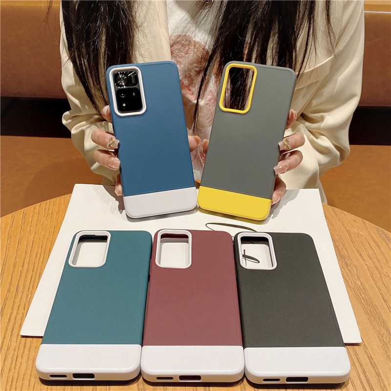 Ốp điện thoại mềm chống sốc 3 trong 1 dành cho Xiaomi Redmi Note 11 11S 10 10S 11E 11 Pro Plus