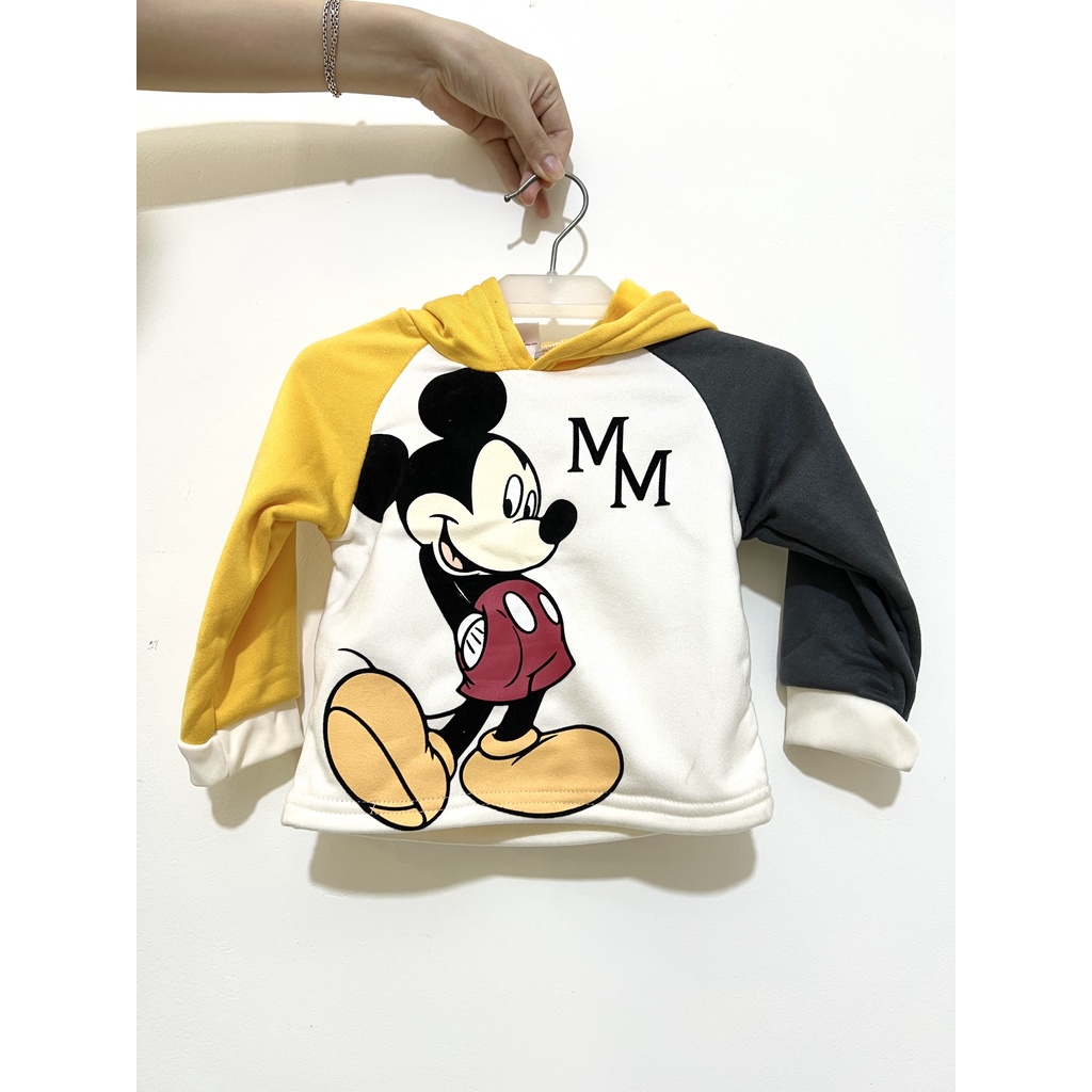 Áo Nỉ Lông Cừu Mickey Disney Baby Cho Bé Từ 2-7 Tuổi (6-22kg), Hàng Loại A, Hàng Xuất Dư Pháp, Áo Nỉ Lót Lông Cừu Mickey