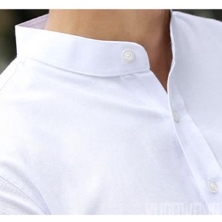 Áo sơ mi nam cổ tàu Vettino áo sơ mi nam cổ trụ vải cao cấp chống xù chống phai