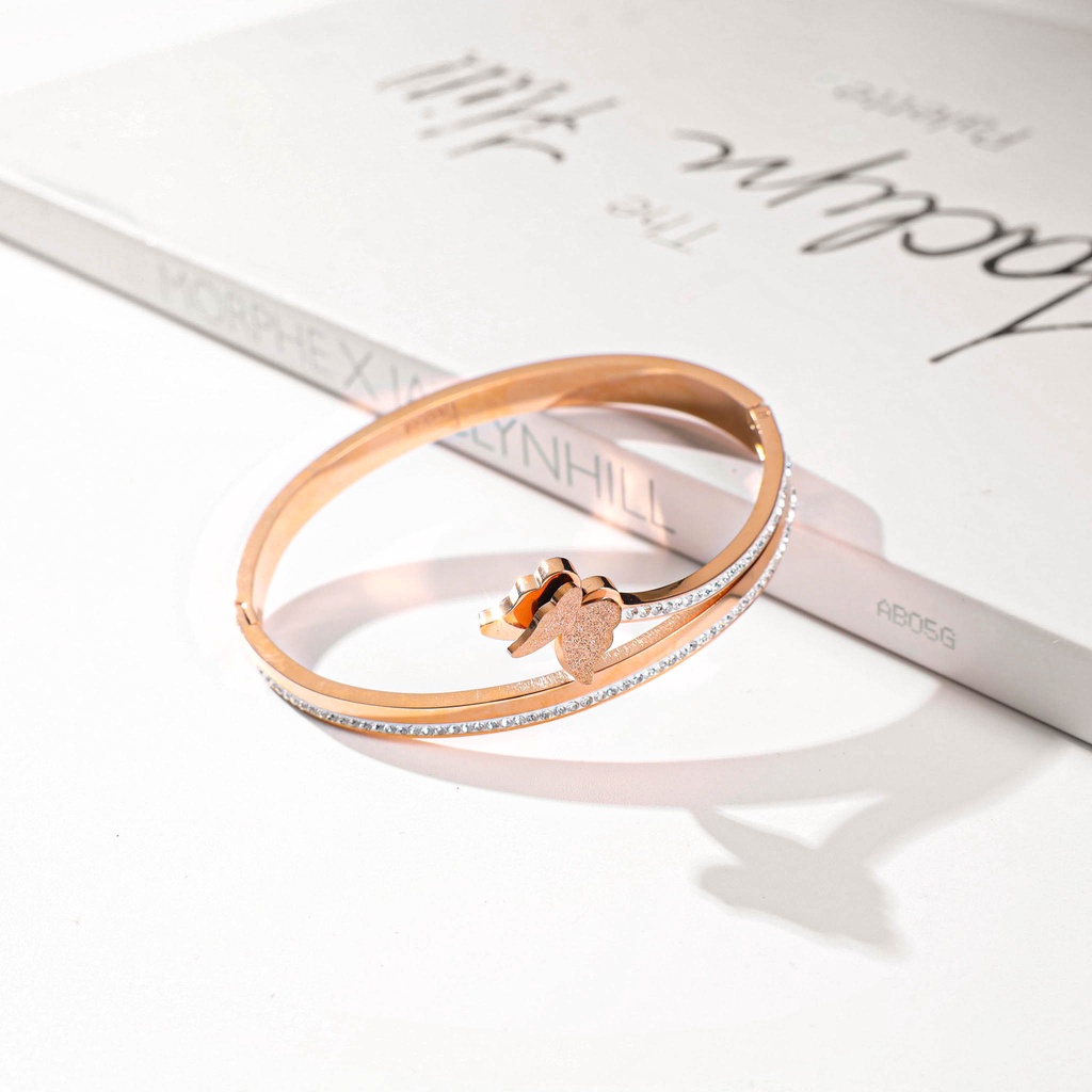 Vòng tay CDE Butterfly Bracelet Classic Cuff Rose Gold CDE20060