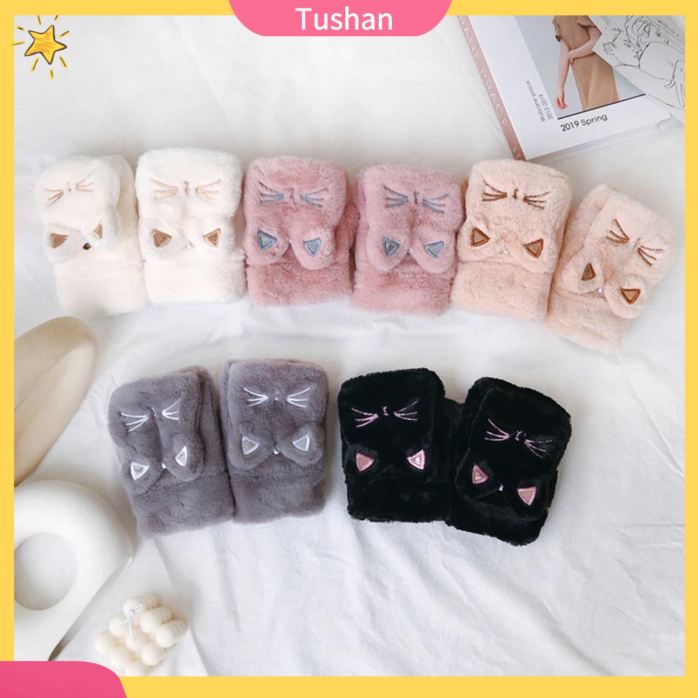 Đôi Găng Tay Hở Ngón Hình Mèo Đáng Yêu Cho Nữ