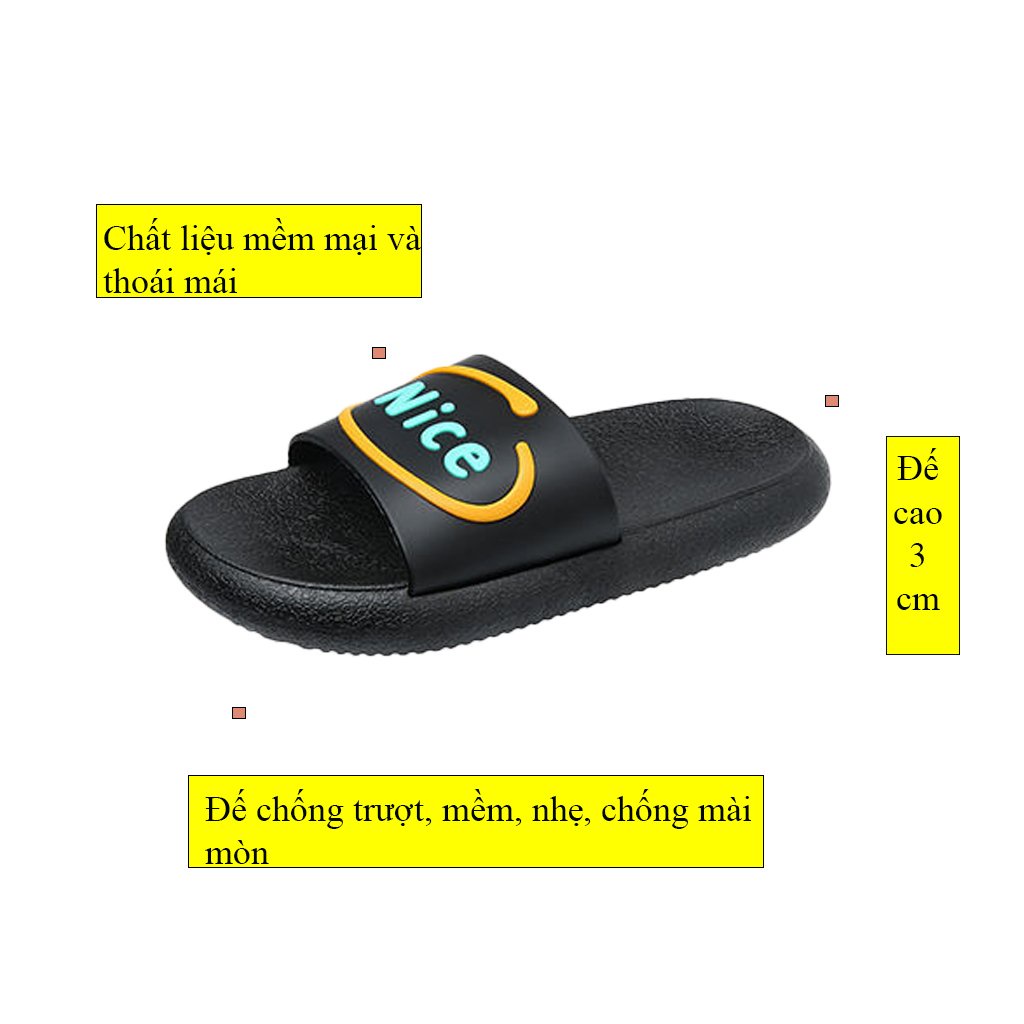 Dép đế bánh mì nam nữ quai ngang đế cao phong cách ulzang hàn quốc nice- Lukake