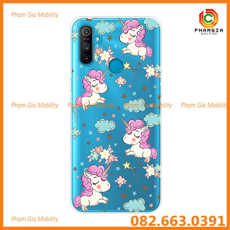 Ốp lưng Realme C3 dẻo trong in hình đẹp, nữ tính, dễ thương