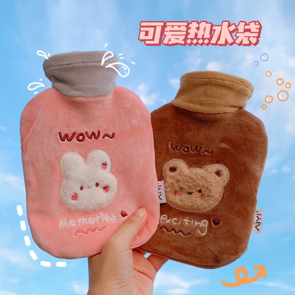Túi chườm nóng lạnh lông mịn hoạt hình giảm đau bụng kinh, túi sưởi giữ ấm có thể làm túi đút tay