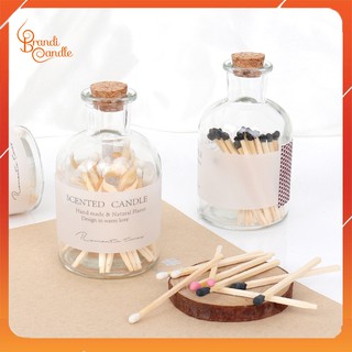 Phụ kiện nến thơm hũ diêm thủy tinh 3 màu hồng đen trắng