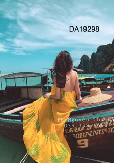 ĐẦM MAXI CỔ YẾM LỤA HOA