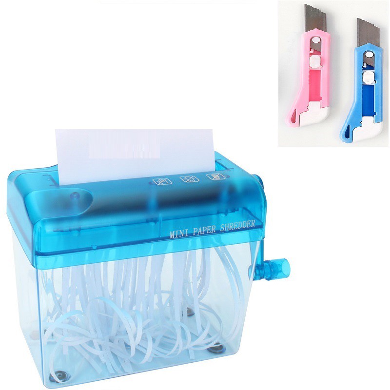 -Máy hủy giấy mini- - Máy hủy giấy văn phòng+ Tặng dao cắt giấy mini