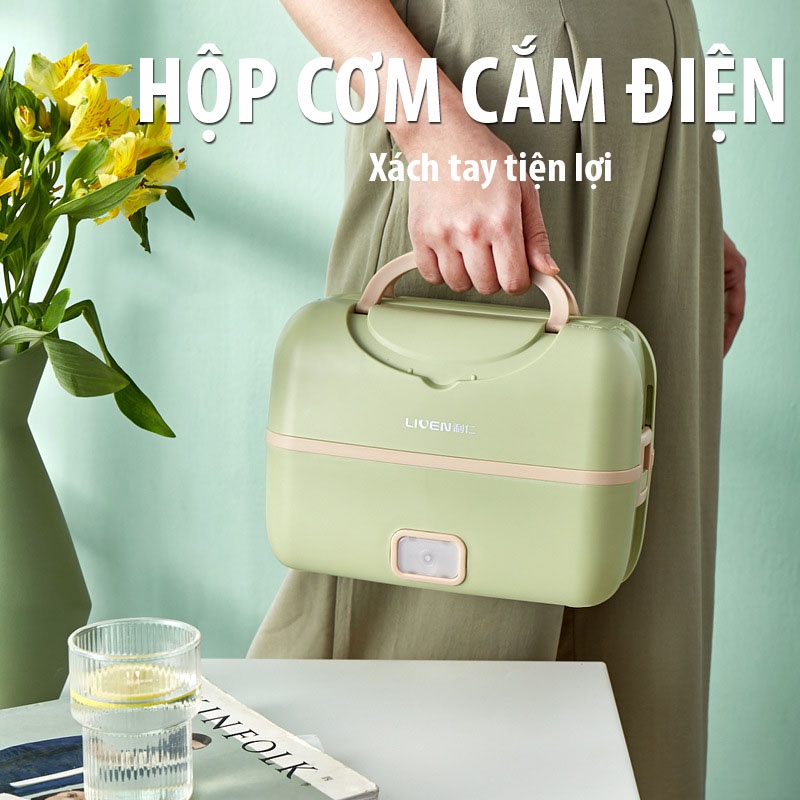 Hộp Cơm Cắm Điện Giữ Nhiệt Liven FH18, Hộp Cơm Điện Đa Năng Hấp Đồ Ăn Chính Hãng