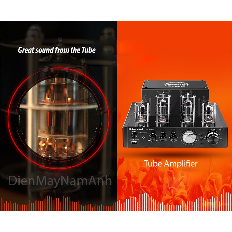 Amply đèn Nobsound chính hãng chất âm mê hoặc, tích hợp DAC, Bluetooth, tem chống giả