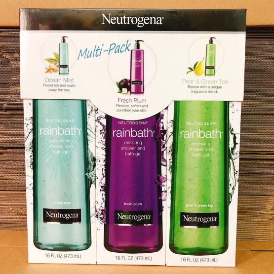 {Cam kết chính hãng} Bộ 3 chai sữa tắm dưỡng ẩm Neutrogena Rainbath Refreshing Shower And Bath Gel 473 ml - 16 fl oz