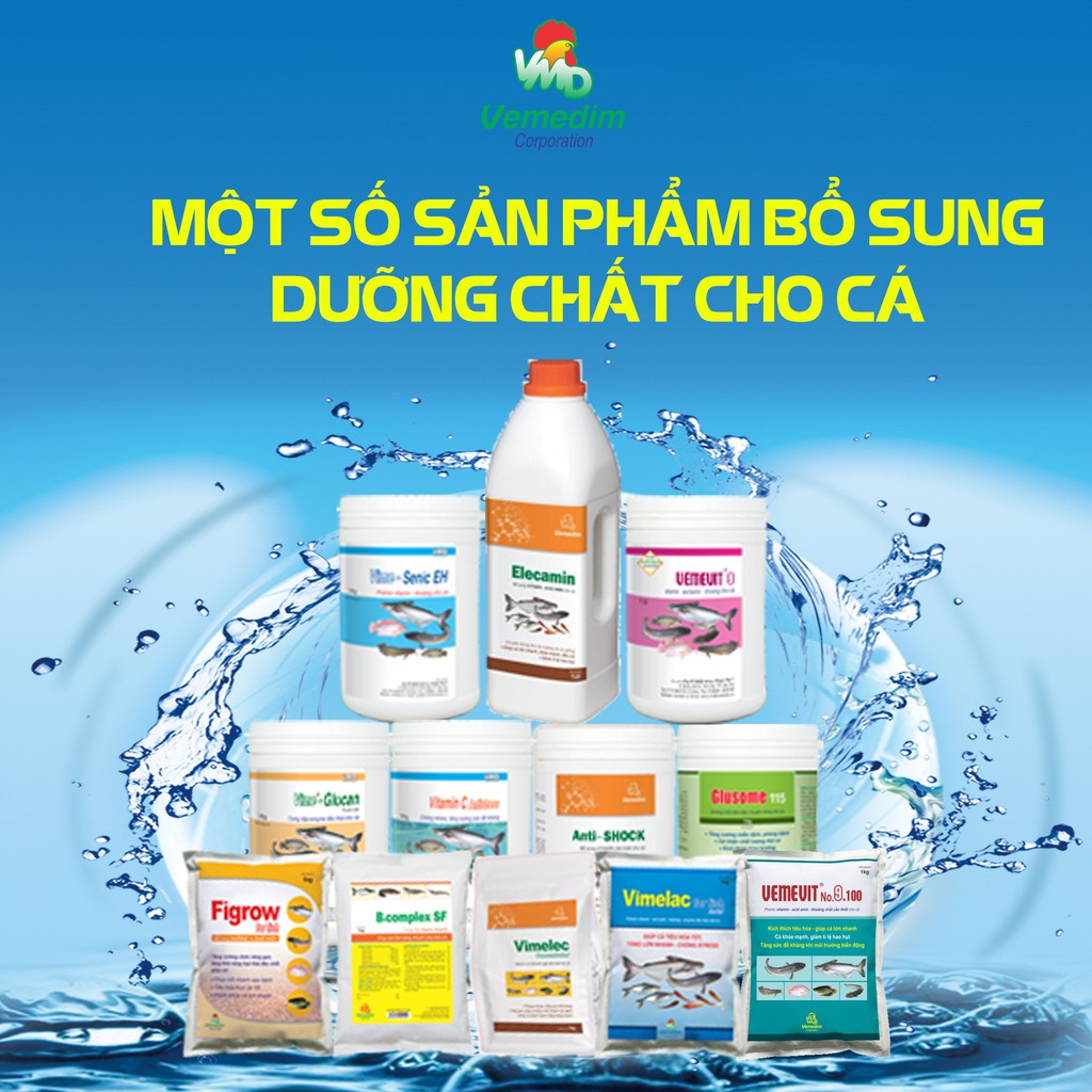 VEMEDIM Dịch trùn quế thủy sản, tạo mùi hấp dẫn kích thích cá và tôm thèm ăn mau lớn, chai 1lit, Lonton store&amp; Vemedim