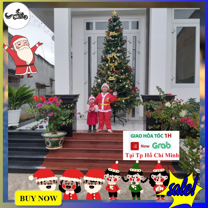 Cây thông noel cao 3m chân sắt tán dày sum suê tặng kèm 8 dây kim tuyến và ngôi sao đỉnh