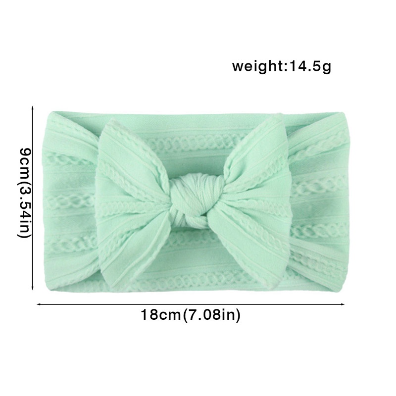 Băng Đô Vải Nylon Mềm Co Giãn Màu Trơn Họa Tiết Kẻ Sọc Dành Cho Bé Gái