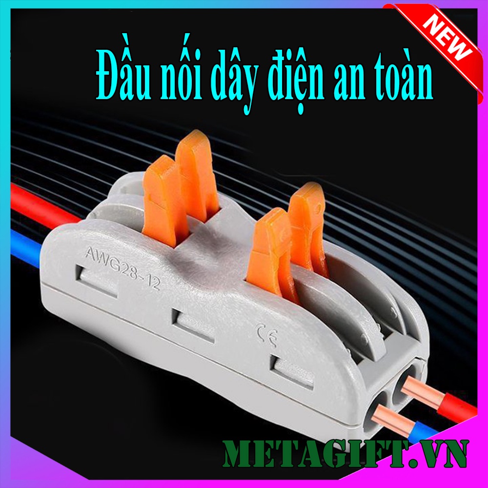 Đầu khớp cút cầu nối nhanh dây điện siêu nhanh siêu tiện lợi 2P 2 đầu 4 cổng an toàn thông minh