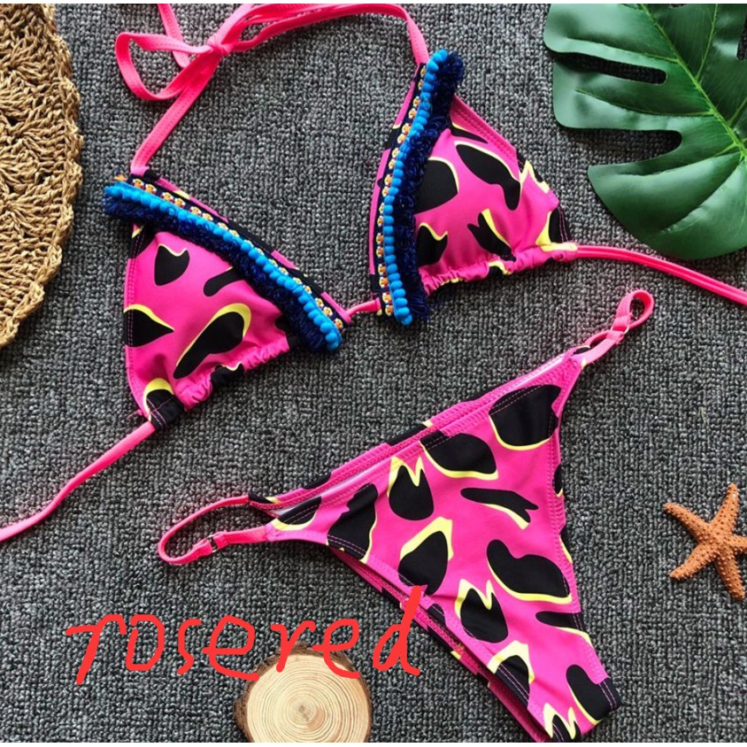 Set áo bikini có mút nâng ngực và quần tam giác gợi cảm cho nữ | BigBuy360 - bigbuy360.vn