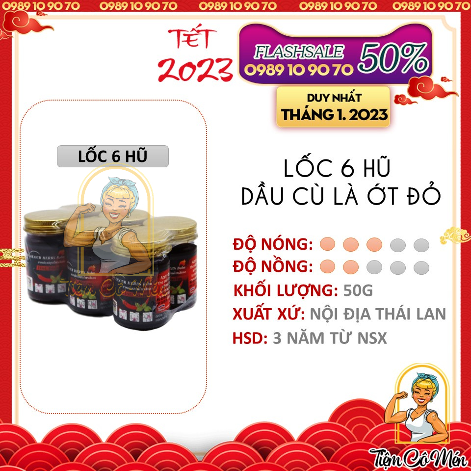 LỐC DẦU CÙ LÀ ỚT ĐỎ - NÓNG VÀ ĐƯỢC ƯA CHUỘNG - DẦU THÁI LAN NỘI ĐỊA - 50G